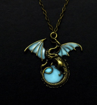 Glowing Dragon Pendant Necklace