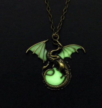 Glowing Dragon Pendant Necklace