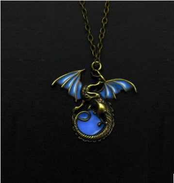 Glowing Dragon Pendant Necklace