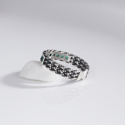 Woven Twisted Ring Female Special-interest Design Vintage