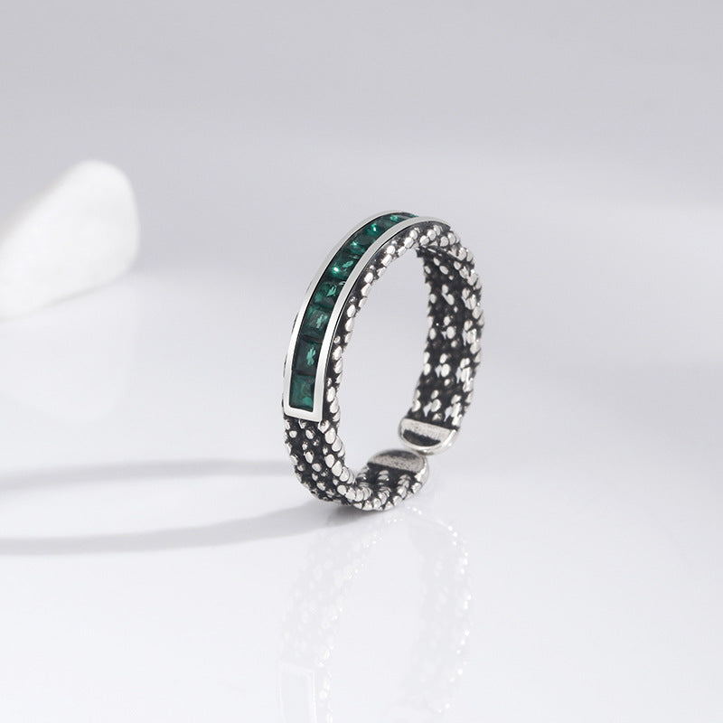 Woven Twisted Ring Female Special-interest Design Vintage