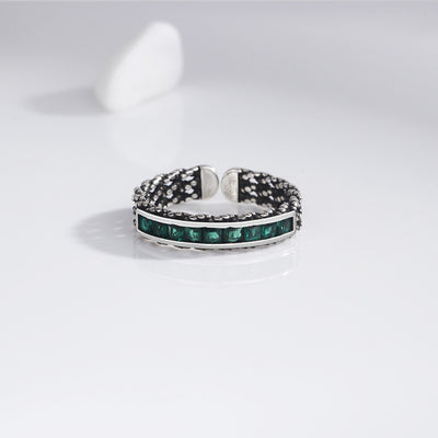 Woven Twisted Ring Female Special-interest Design Vintage