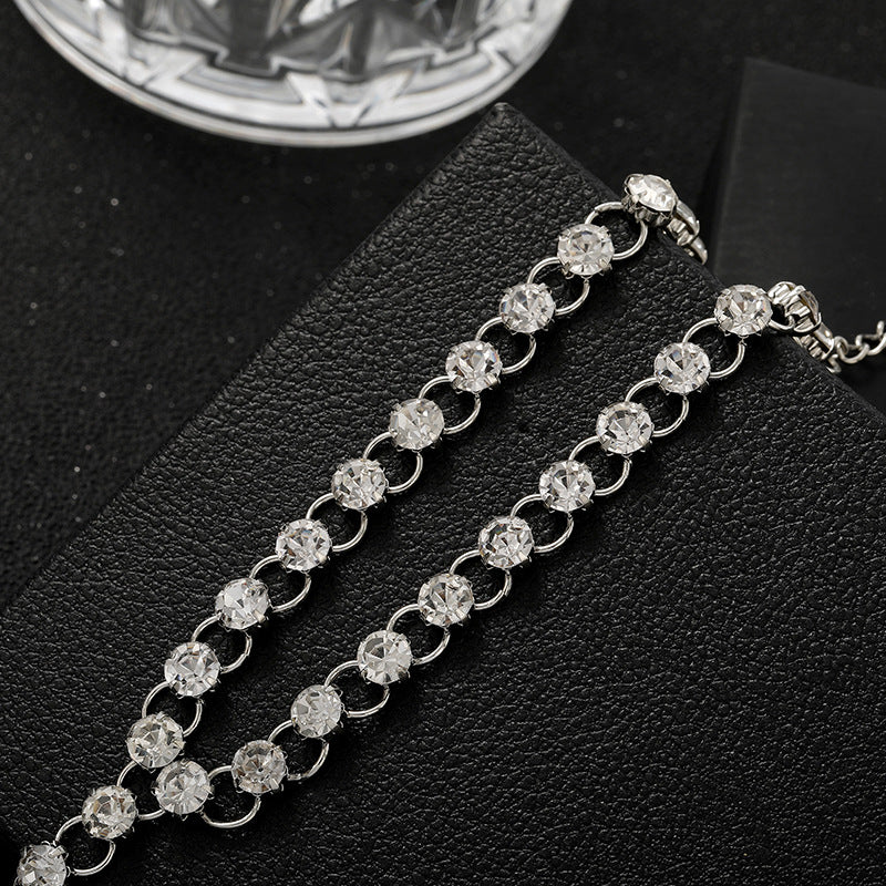 Alloy Rhinestone Anklet Ornament